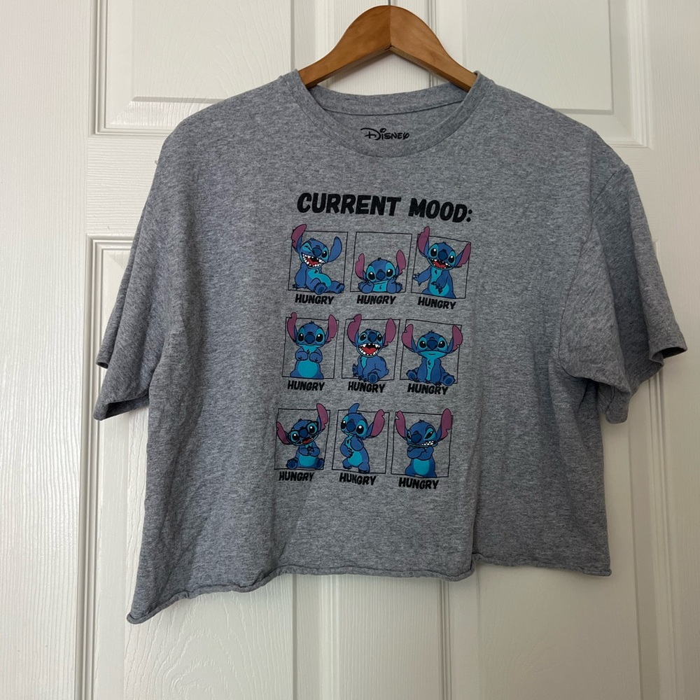 Disney Lilo & Stitch Gray Crop Top